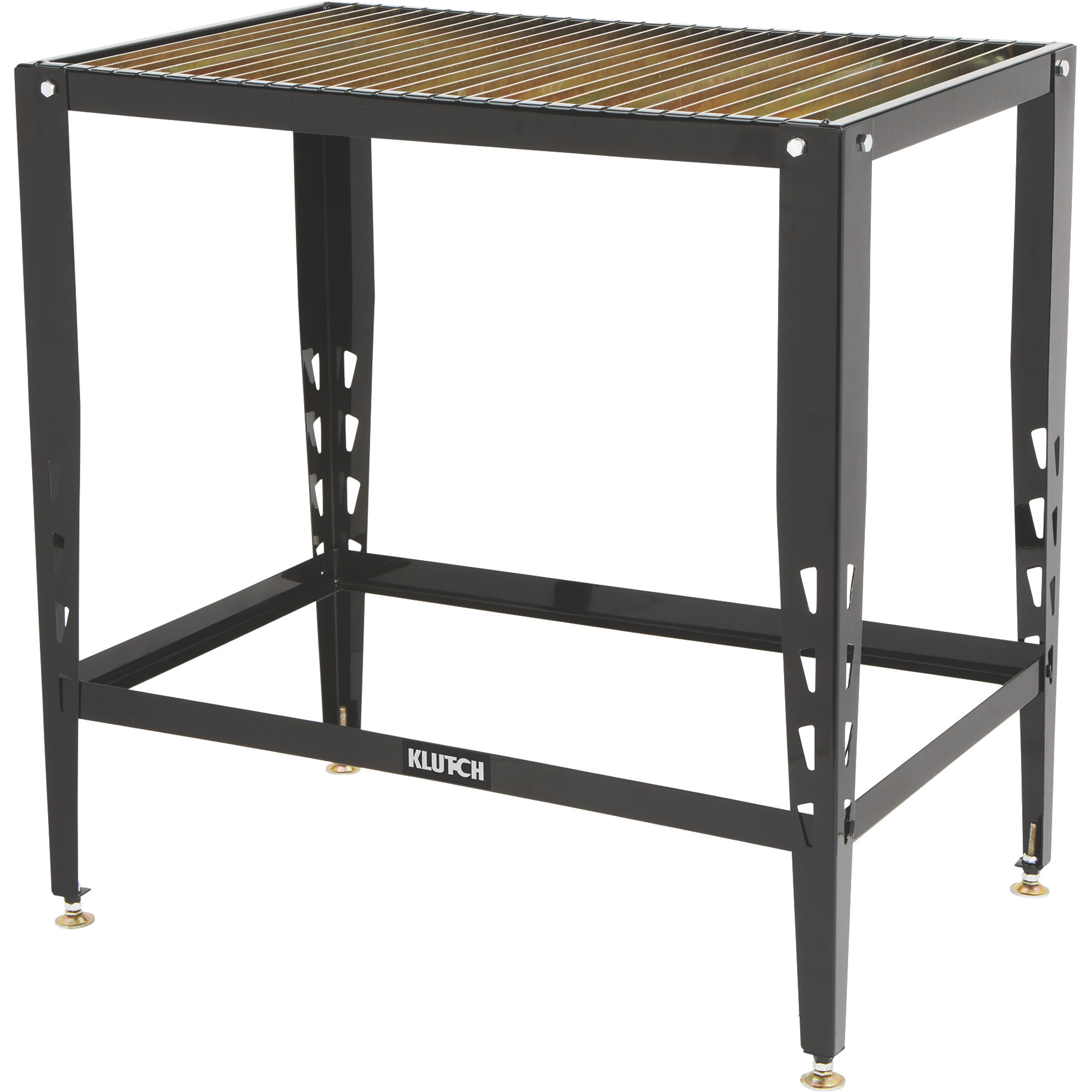 Klutch Adjustable Steel Plasma Cutting Table, 27 Replaceable Slats, 33in.L x 21.25in.W x 33in.H